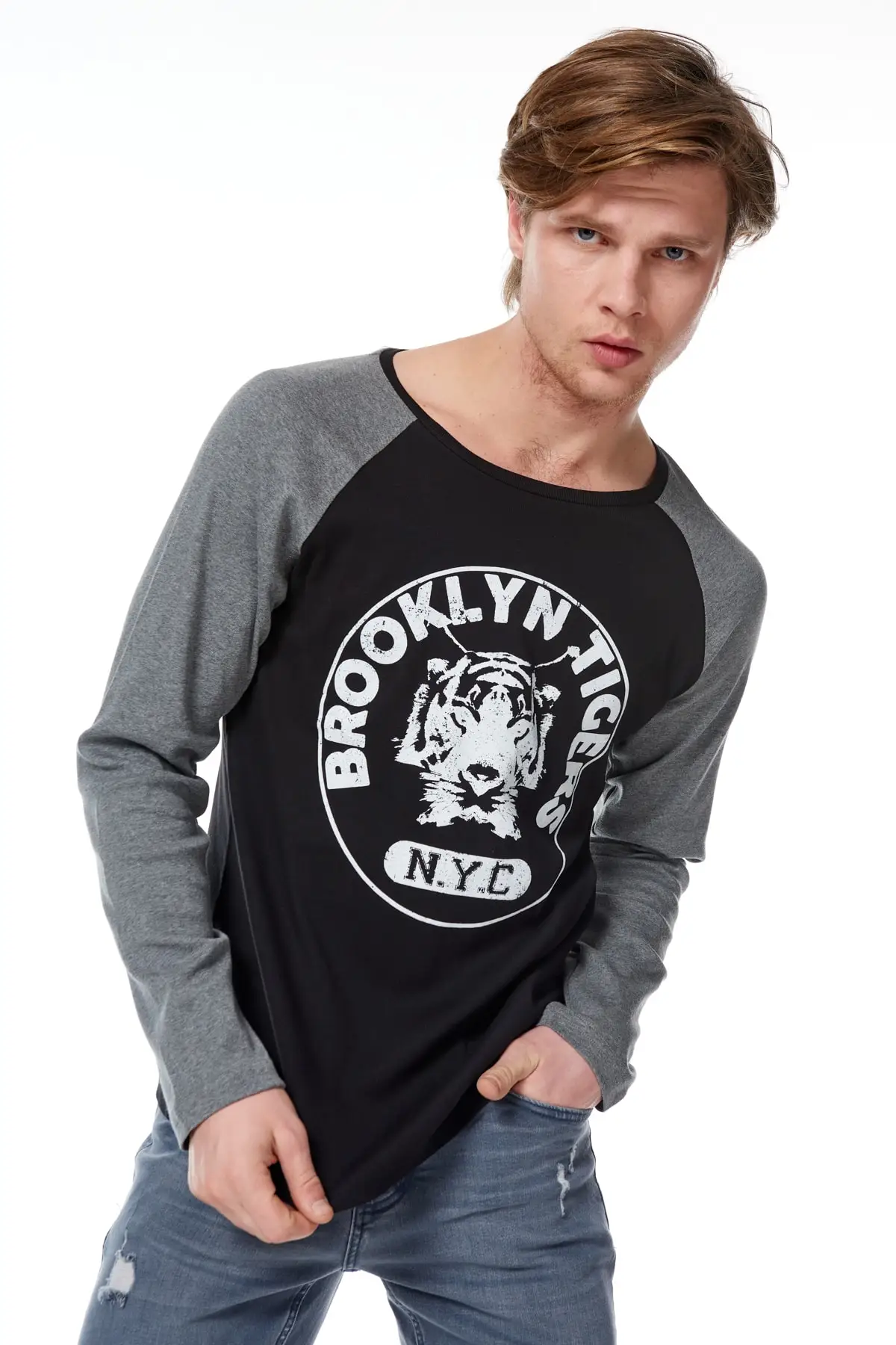 Мужская футболка с длинным рукавом Trendyol TMNSS20TS0014 | одежда