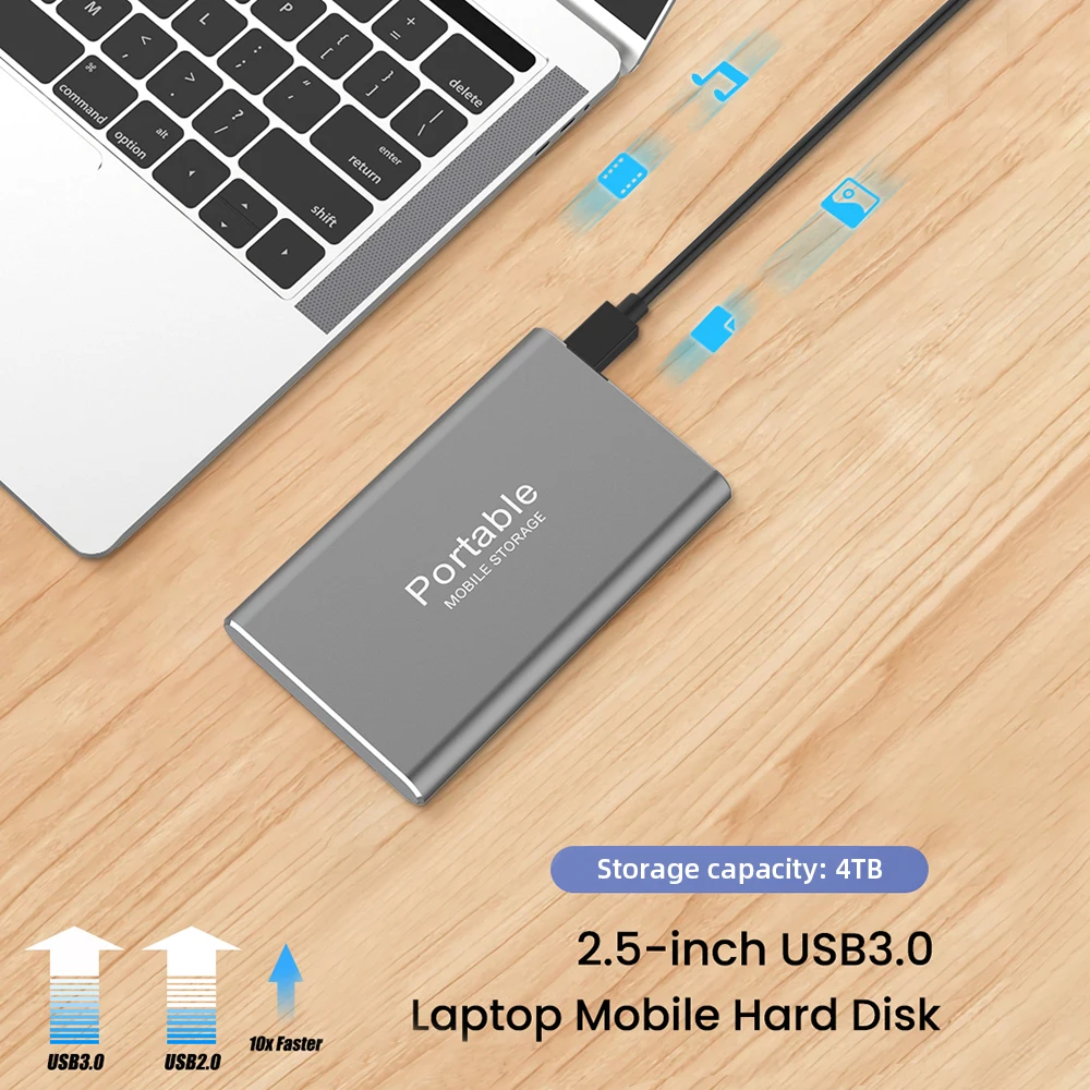 Внешний жесткий диск 4 ТБ 8 2 5 дюйма портативный мобильный Type C USB 3 1 HD HDD внешний для