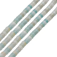 amazonite semiprecious stone beads strand heshi disc rondelle flat round 4mm natural jewelry making accessories for diy bracelet