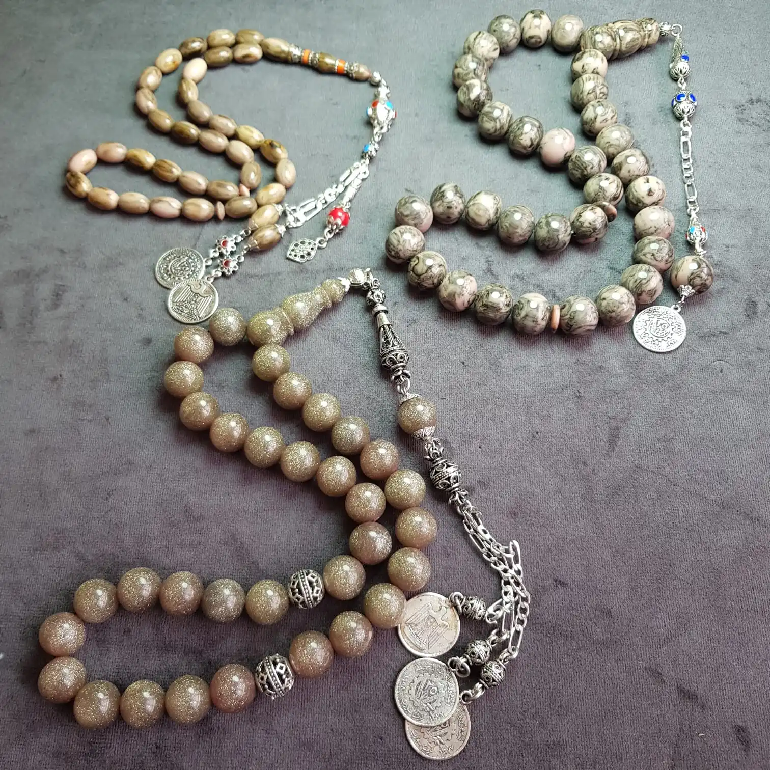 

Islamic Rosary 3 PCS Combination Set Amber Tasbih Daily Shooting Collection Opportunity Product Prayer Dhikr Religious Chain