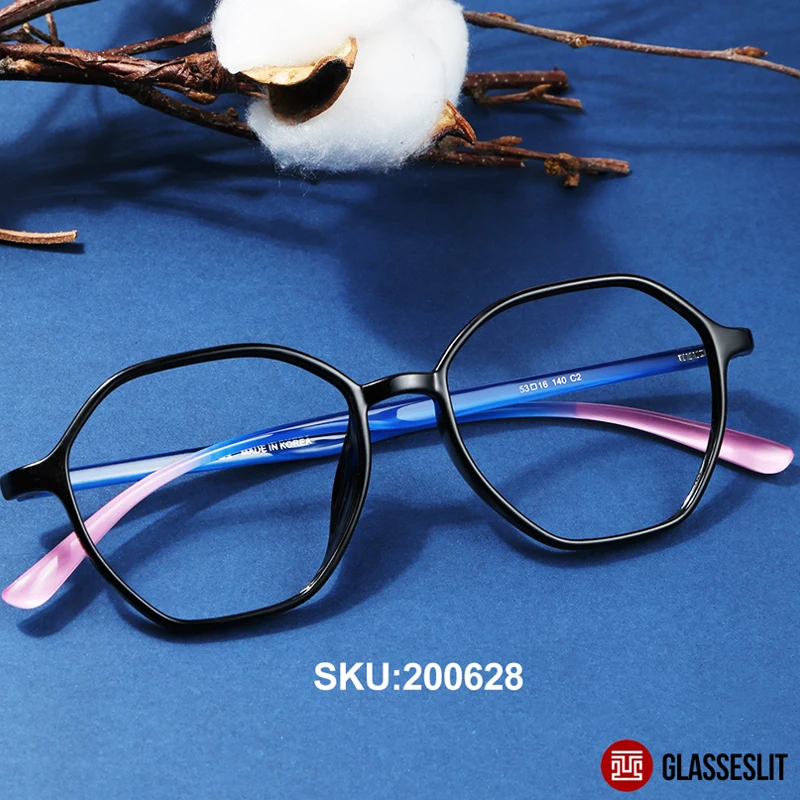 

Glasseslit Optical Frame TR90 Black Light Weight Eyewear 2022 Hot Sale Geometric Eyeglasses Unisex Spectacle 200628