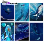 Алмазная живопись Ever Moment, коллекция произведений искусства, Набор для вышивки крестиком, морской мир, животные, рыбы, Кит, романтическая фантазия, 5D ASF2334