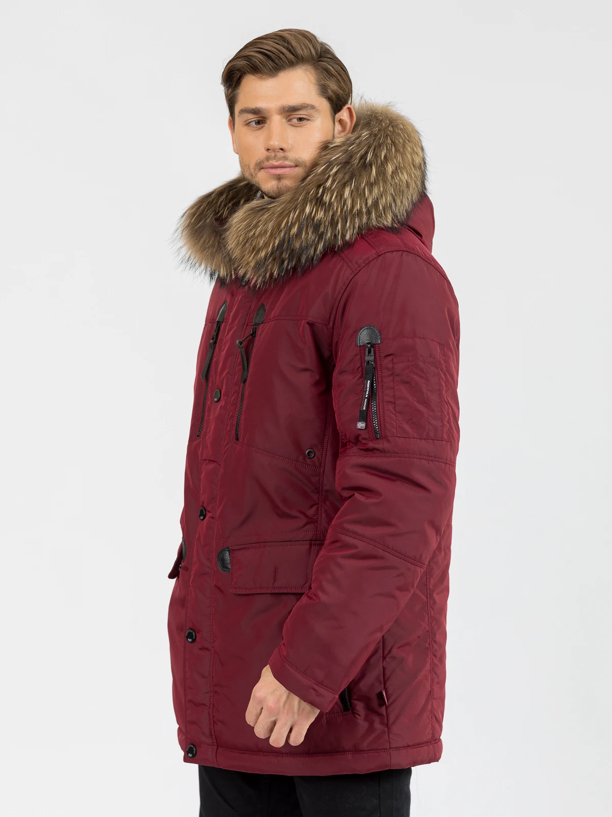 Nortfolk куртка зимняя мужская толстая теплая парка со съемной опушкой из