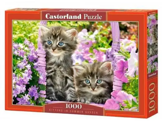 Puzzle animals 1000 element &quotkittens in the garden&quot Castorland с-104086 |