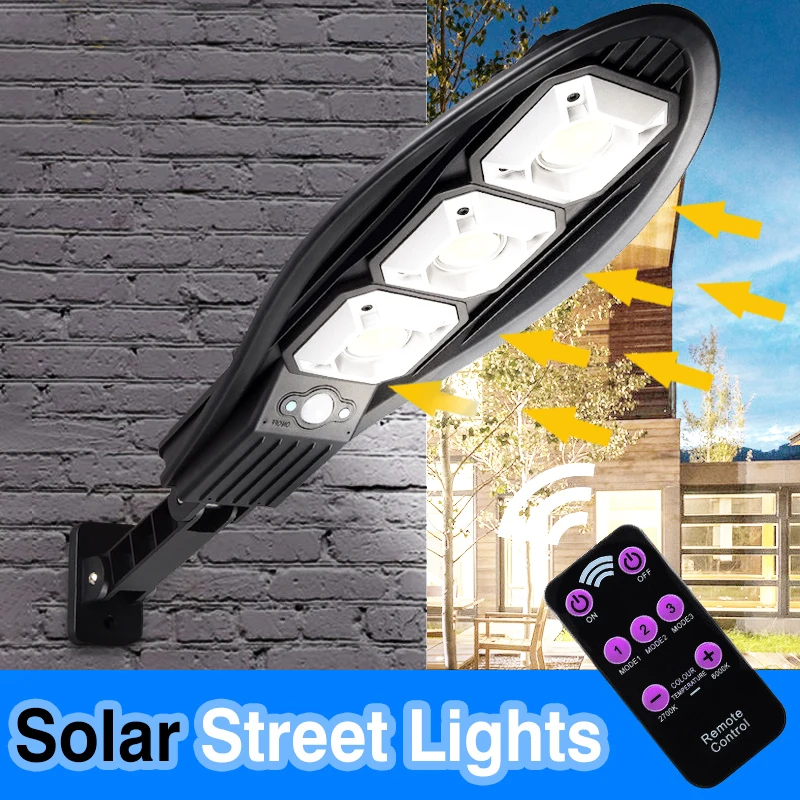 

Solar Street Light 60/90 Core COB Human Body Induction Outdoor Garden Light Ip65 Water Proof Wall Light 180° PIR Motion Sensor