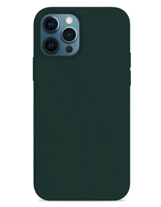 Silicone Case for iPhone 12 Pro Max dark green buy case phone smart cheap | Mobile Phone Cases &amp Covers
