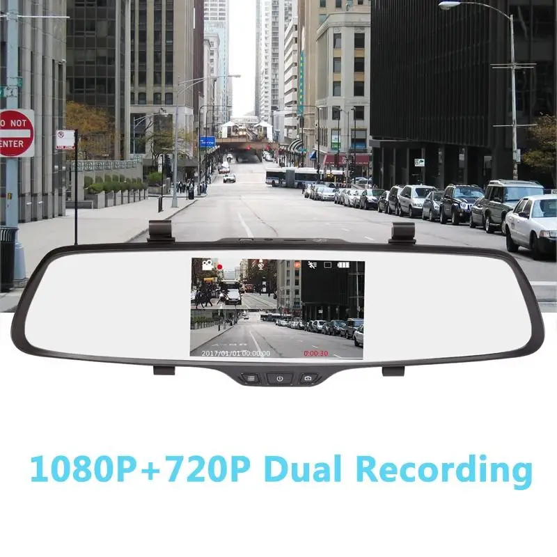 Автомобильная камера заднего вида автомобильный зеркальный регистратор