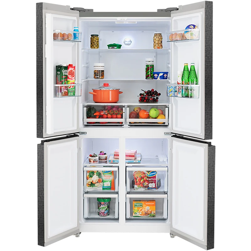 Холодильник HIBERG RFQ 490DX NFXQ INVERTER Cross Door 4 двери отдельностоящий Total No Frost инвертор 490 л