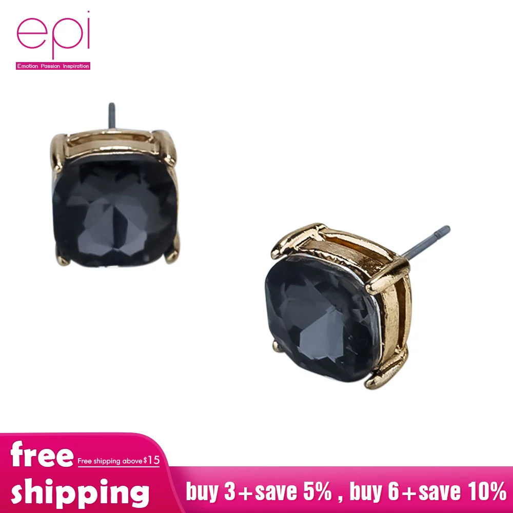 EPI богемные Винтажные серьги Модные ювелирные изделия милые черные австрийские