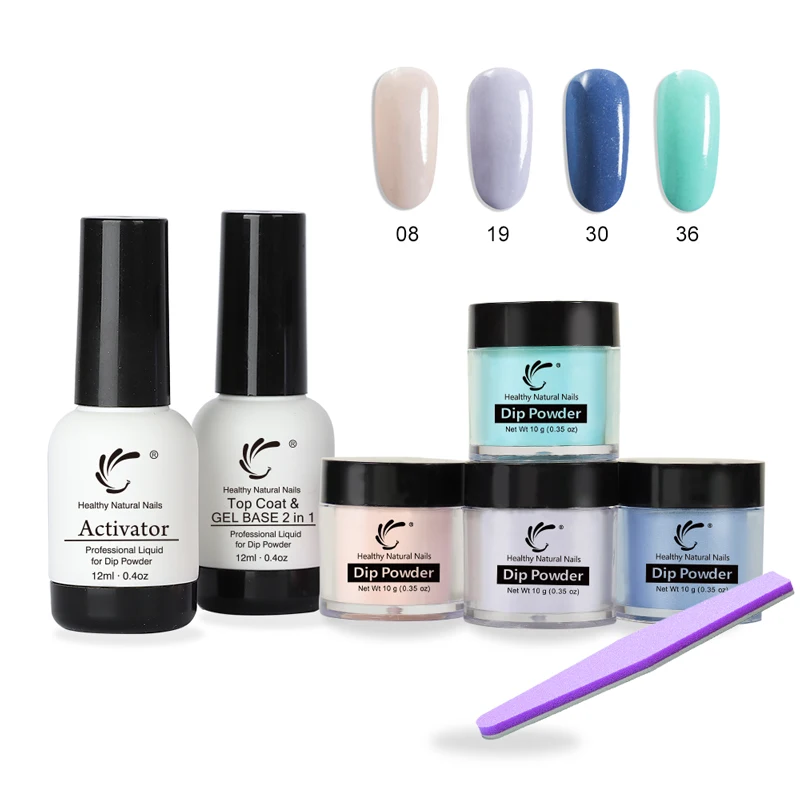 Kit 02 ТП 7 шт./компл. 0,35 oz порошок погружения ногтя+ 12 мл гель для гелевого маникюра без лампы затвердевающий акриловый Системы 10g порошок салон Декор инструмент - Цвет: Kit 02