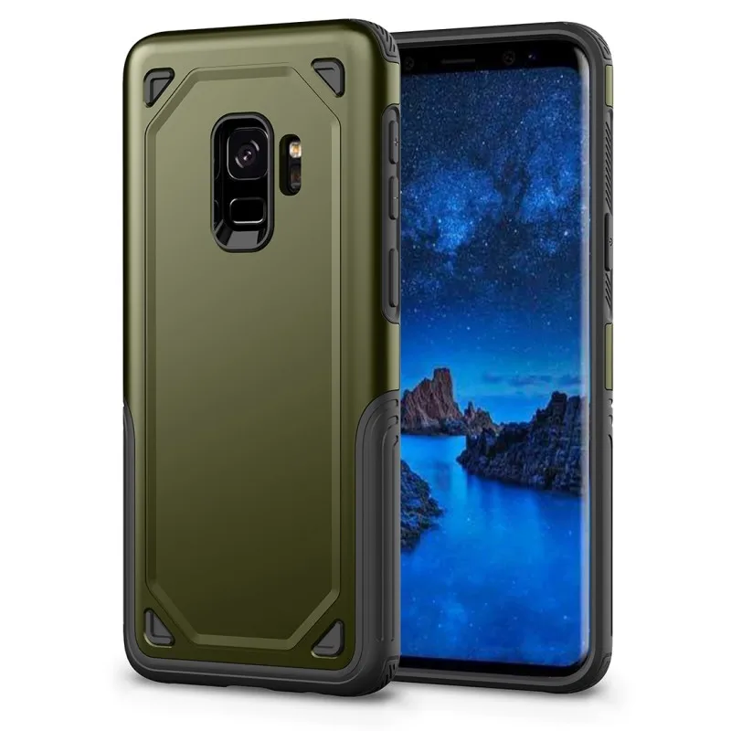 Shockproof protective case cover with rugged armor for Galaxy J4 2018 version EU Army green|Бамперы| |