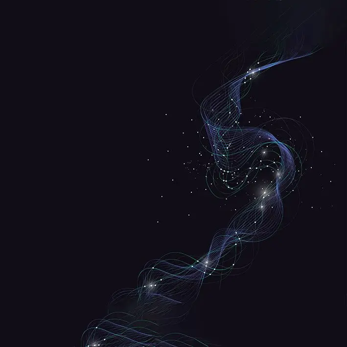 Занавес абстрактные соединяющие точки и линии технологии науки сети тема