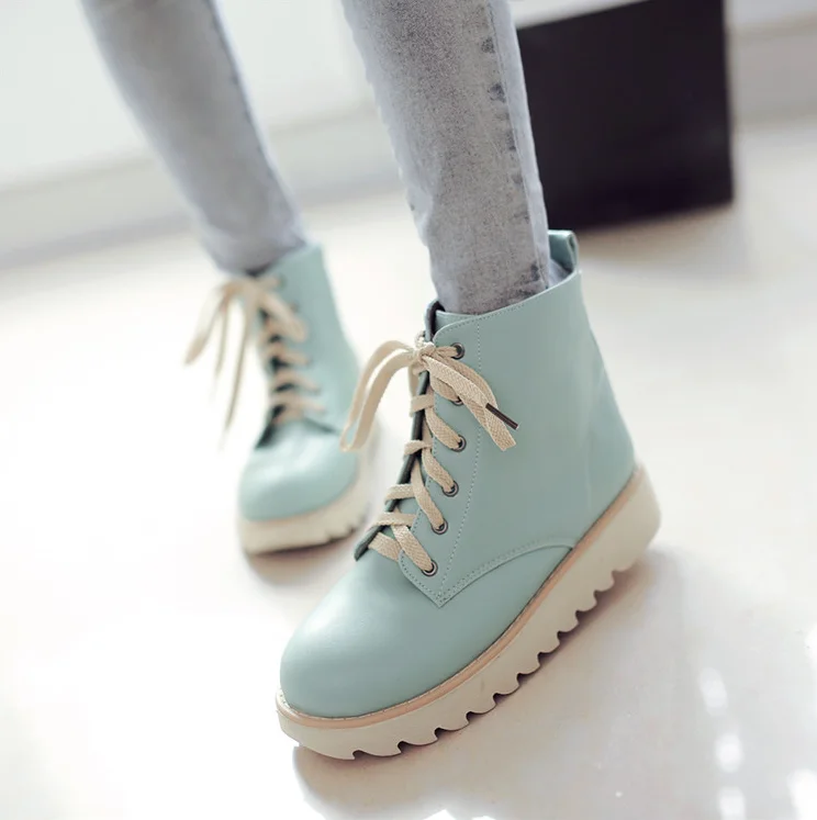 Ботинки женские модные ботинки martin ботильоны на шнуровке распродажа обувь с