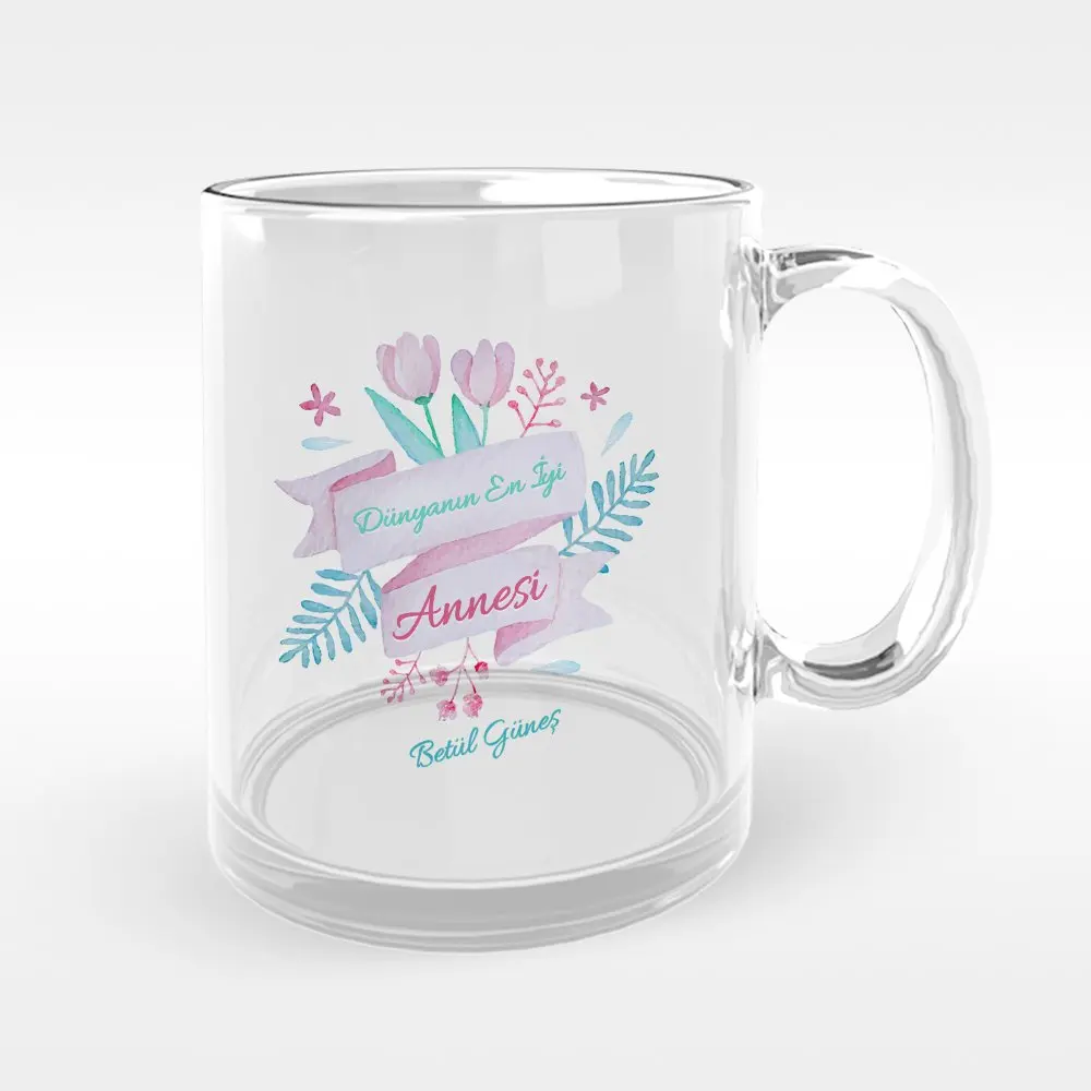 

Персонализированная Стеклянная Кружка World Best Mother Design Cup-12