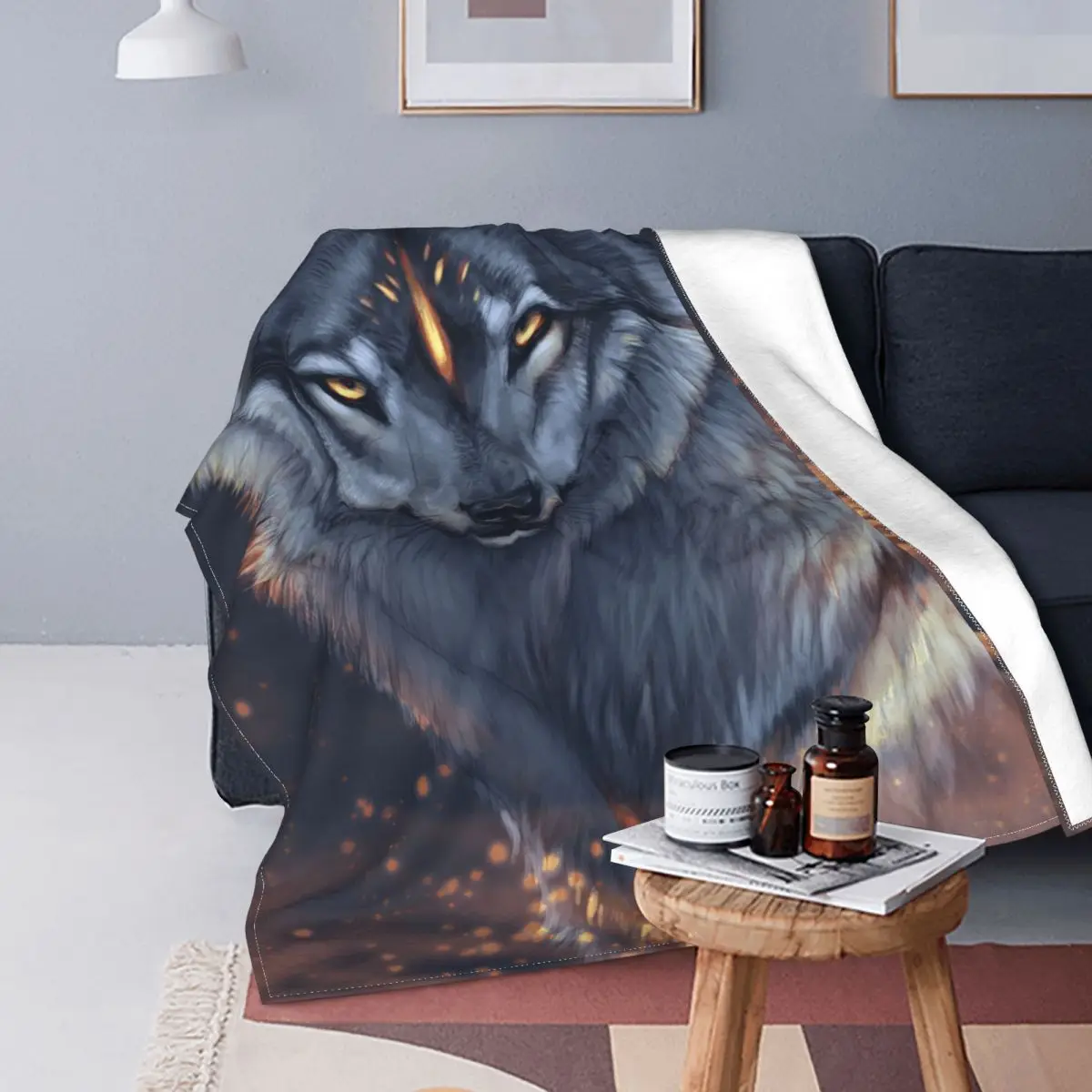 

Красивый волк воин король мультфильм одеяла фланелевые осень/зима загадочные тонкие покрывала для дивана спальни постельные принадлежнос...