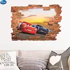 Наклейки для стен с изображением машин, кирпичных сумерков, природных пейзажей, настенные 3D наклейки для украшения помещений, эстетические плакаты