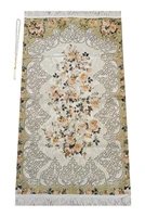wonderful gift floral patterned ottoman patterned chenille prayer rug with available color