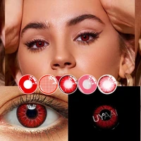 irilens 2pcspairs eyes contact with color contact lenses for eyes red anime cosplay lens soft halloween multicolored lenses