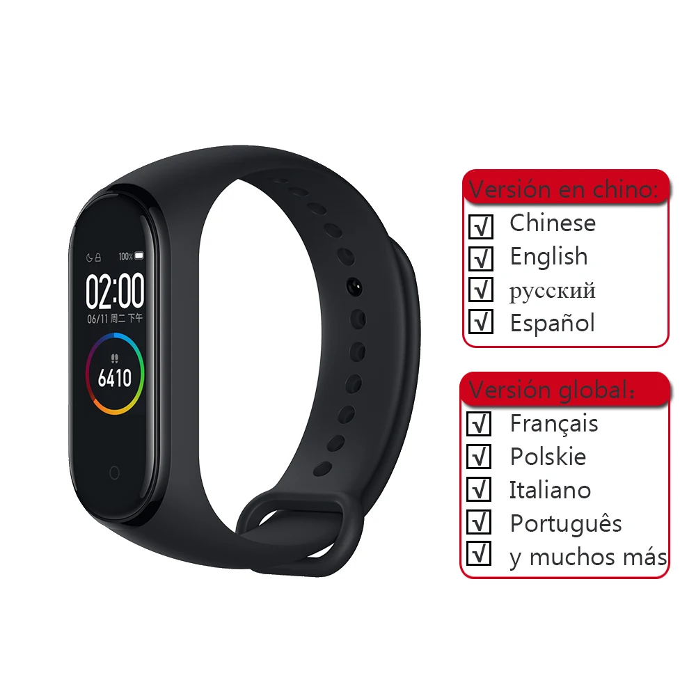 Фитнес браслет xiaomi mi band 4 смарт пульсометр фитнес 135 мАч цветной экран bluetooth 5 0