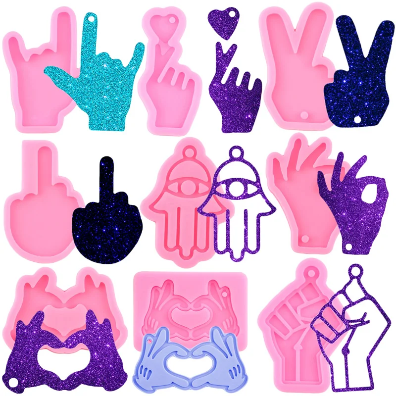 Силиконовые формы для молитвенных рук Finger Love ASL OK Фотополимерная форма кулака