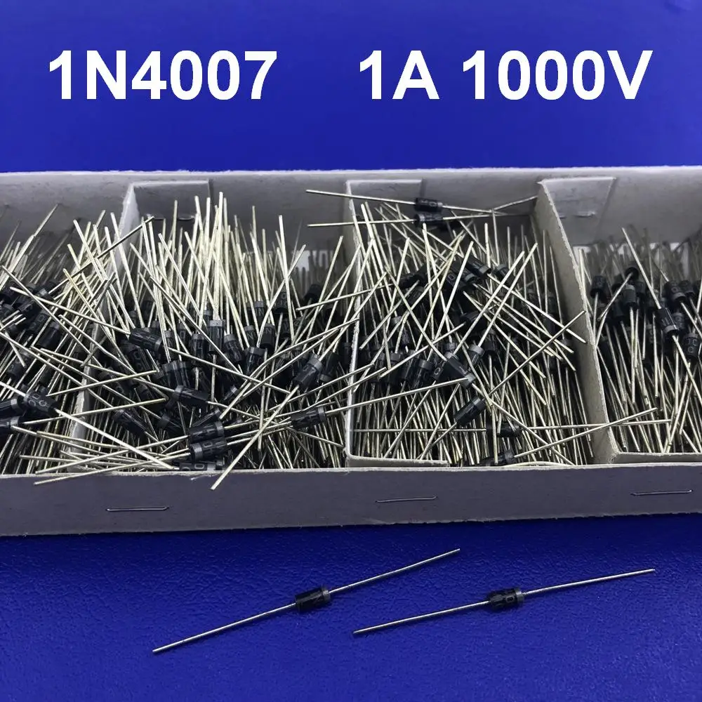 Лот 100 штук 1N4007 1A 1000V DO-41 выпрямительный диод 4007 | Электронные компоненты и