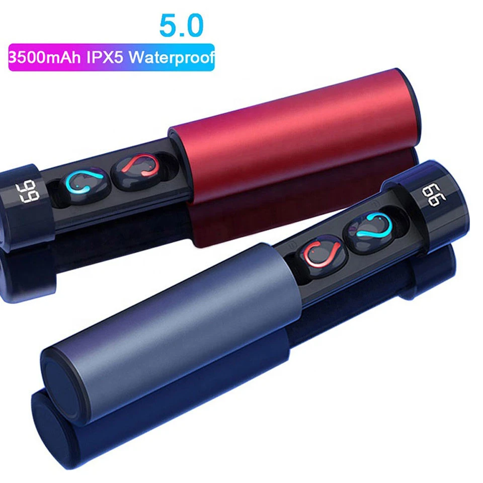 TWS стереонаушники с поддержкой Bluetooth 5 0 и зарядным футляром на 3500 мА · ч|Наушники