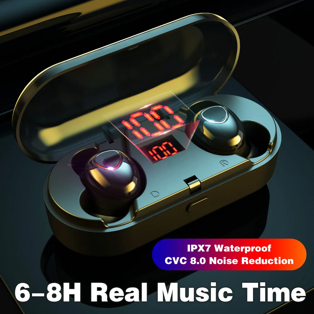 TWS 5 0 Bluetooth наушники CVC 8 шумоподавление беспроводные водонепроницаемая гарнитура