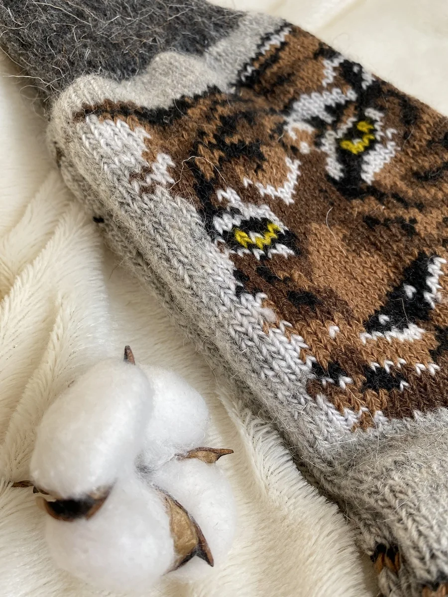 Men's warm woolen socks with a symbol of 2022 Tiger as gift | Мужская одежда