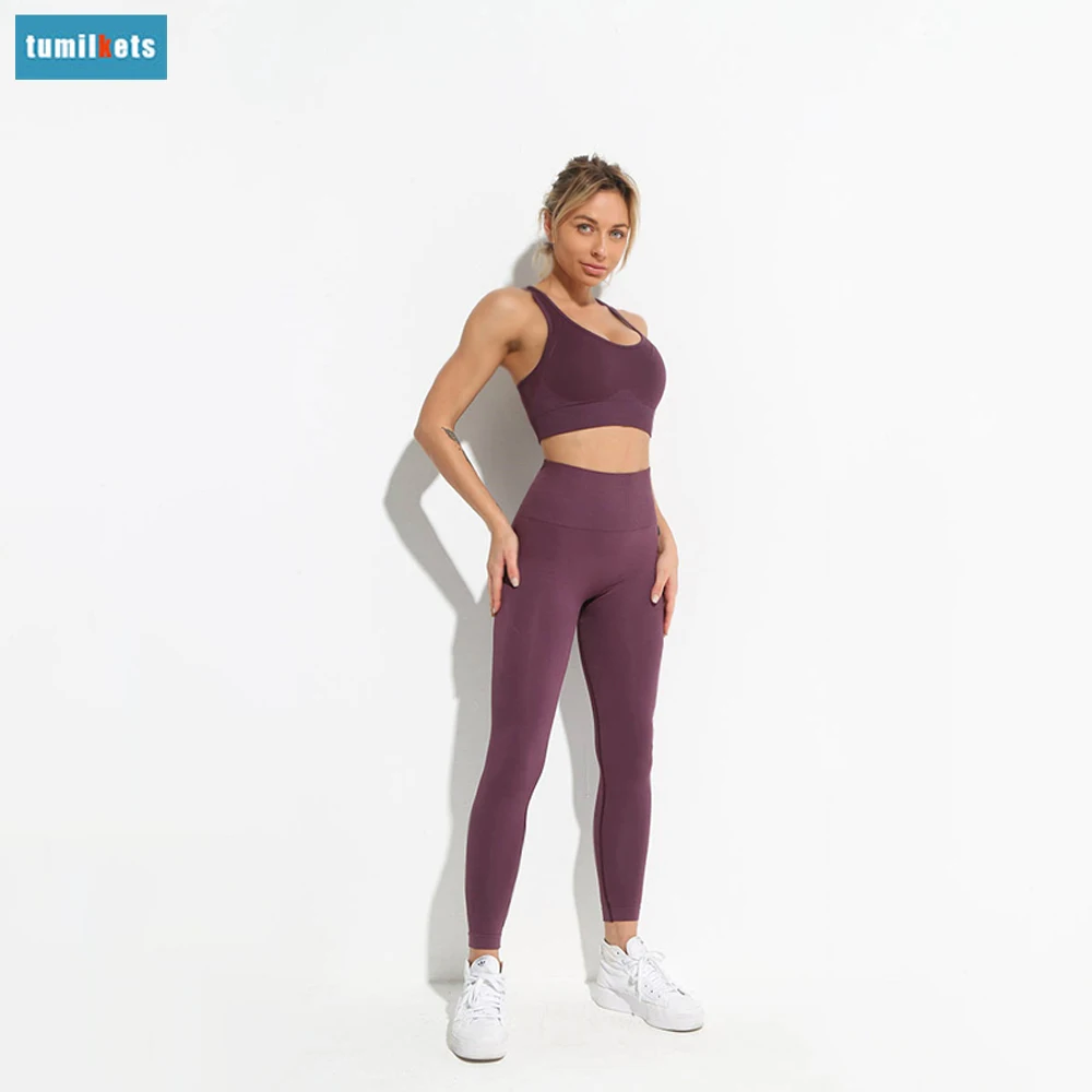 Women's Fitness Workout Wear Seamless Yoga Gym High Waist Leggings Set Sports Bra Shorts 2/3/4 Piece Set of Women's Sportwears