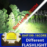 3000000lm xhp199 powerful flashlight 26650 xhp50 rechargeable flash light high power lamp tactical torch led fashlight lantern