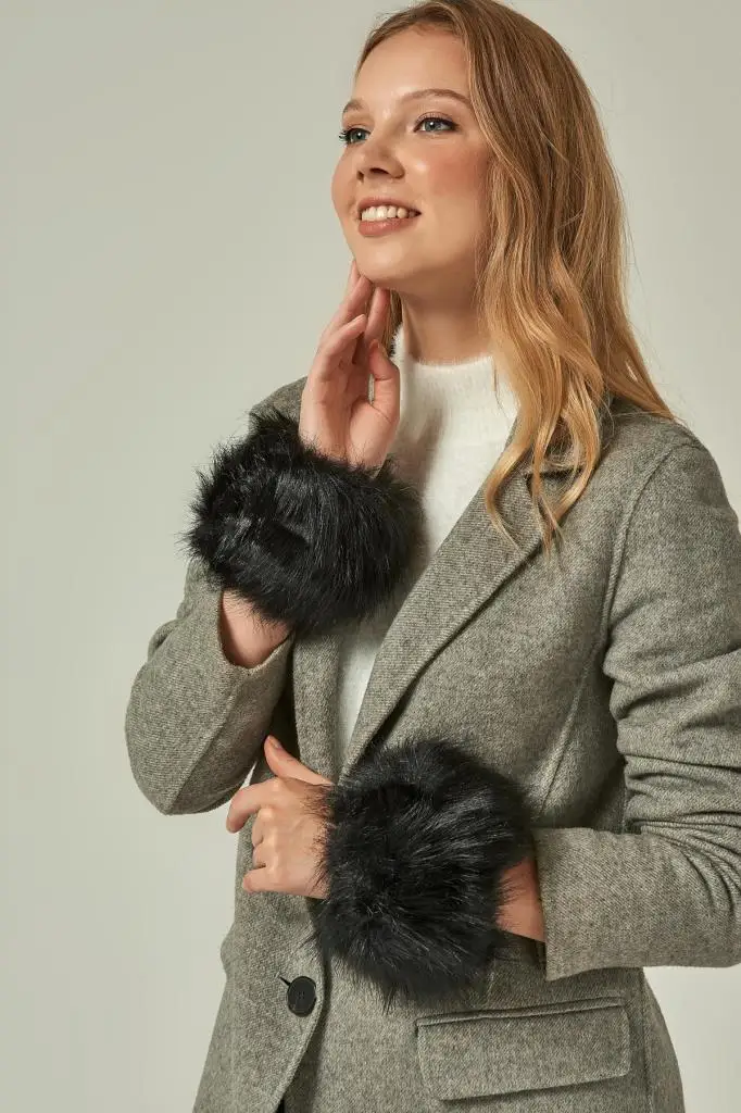 11023 Мех Манжеты Черный цвет нарукавник|Нарукавники| |