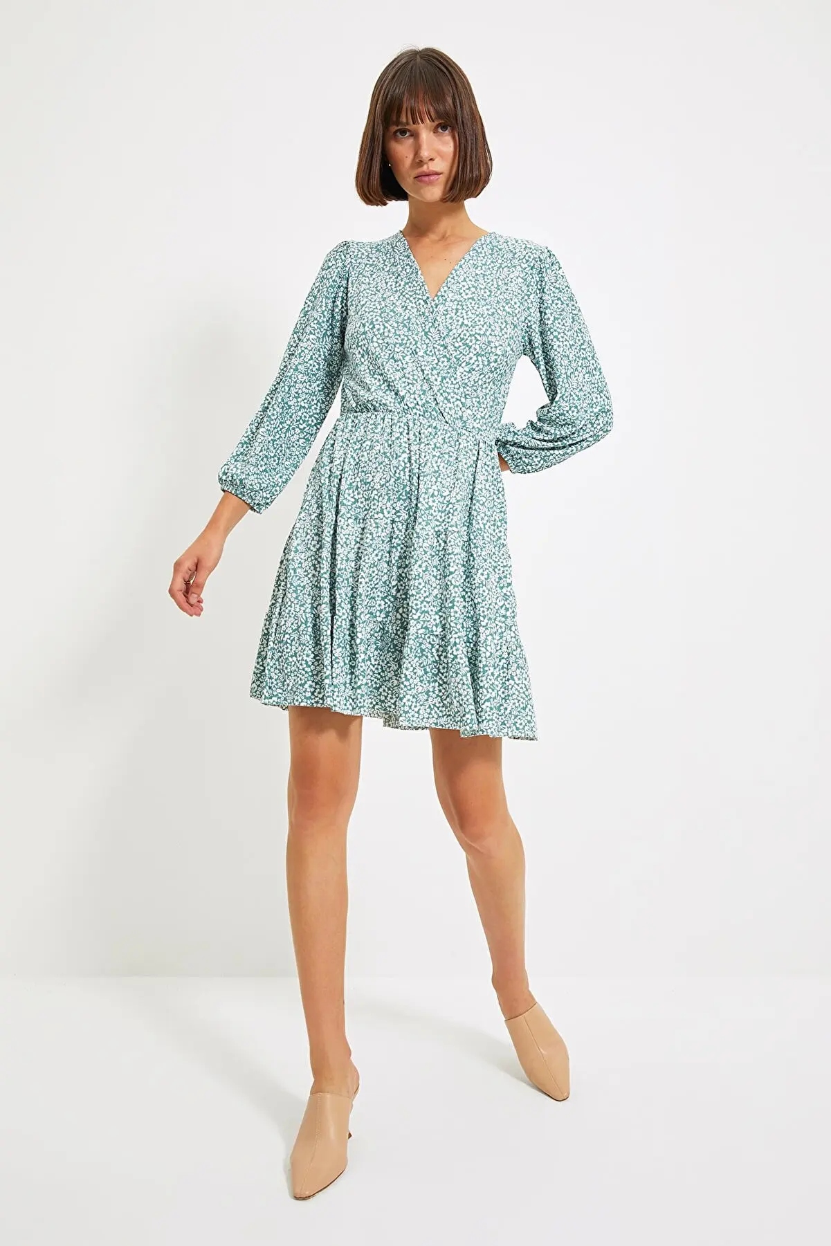 

Womens Printed Knit Dress Street Style Casual 2022 New Trend