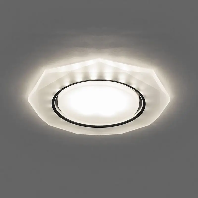 Светильник встраиваемый с белой LED подсветкой Feron CD5021 потолочный GX53(БЕЗ ЛАМПЫ В