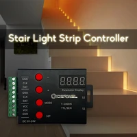 led stair light strip motion sensor dimming pir streamline addressable light under cabinet dc24v light strip follow the footstep