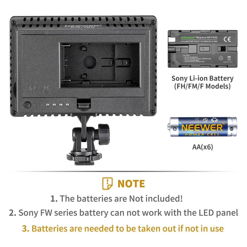 NEEWER 160 LED Затемнения Свет Видеокамера для Canon Nikon Pentax Panasonic SONY Samsung Olympus Цифровых