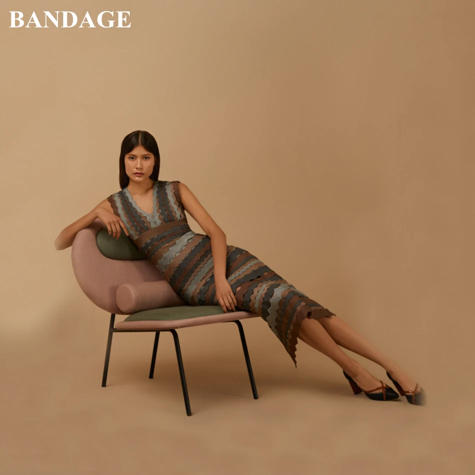 Женское вечернее платье без рукавов с V образным вырезом|Женские платья| |