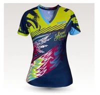 2022 mtb womens cycling t shirt mountain team downhill short sleeve sport shirt cross country sportswear motocross jersey