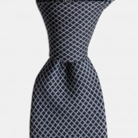 

White pattern navy blue tie 67826439