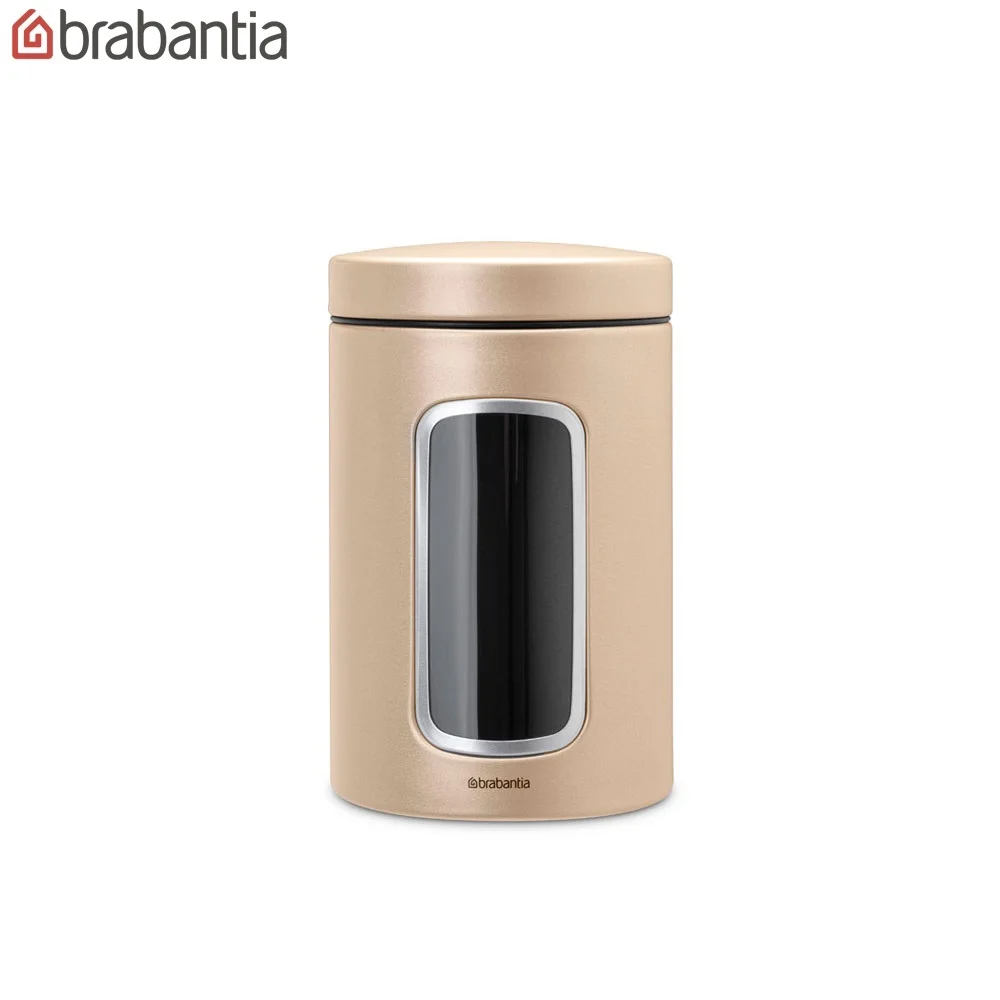 Контейнер для сыпучих продуктов Brabantia с окном 1 4л шампань 304828|Бутылки и банки
