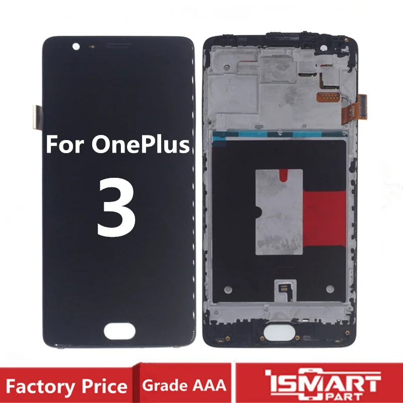 Оригинальный ЖК дисплей для OnePlus 3 3t дигитайзер сенсорный экран в сборе с рамкой 1 +