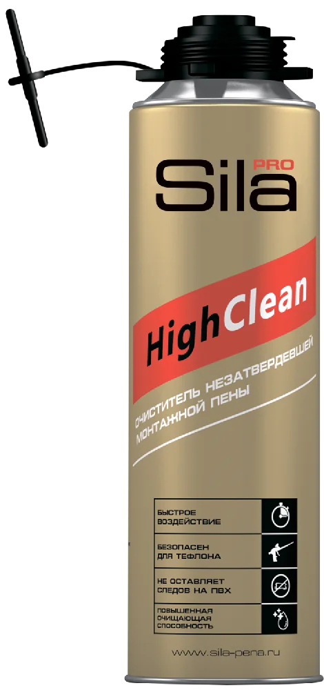 Sila Pro High Clean очиститель незатвердевшей монтажной пены 500 ml|Монтажный пистолет| |