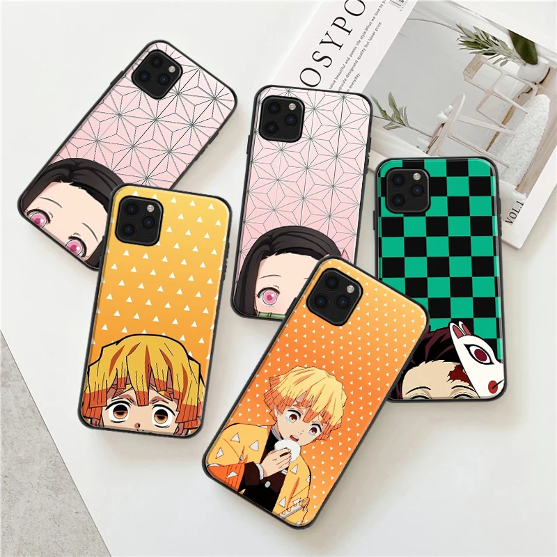 

Anime Demon Slayer Phone Case For iPhone 7 8 Plus X XR XS MAX 11 12 Pro MAX SE 2020 12 Mini iPhone 7 8 Carcas Soft TPU