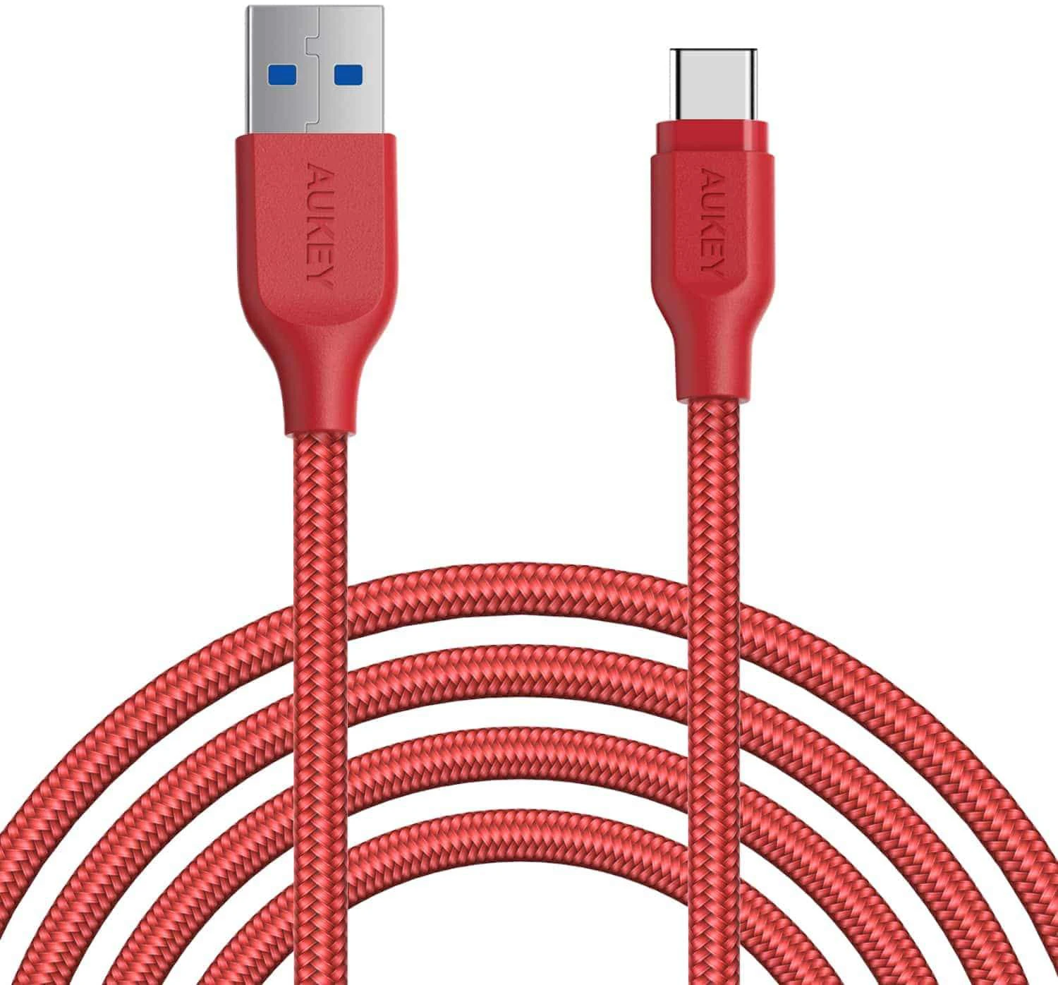 Cable Aukey braided nylon (cb-ac2) USB-C to USB-A 3.1 (red) |