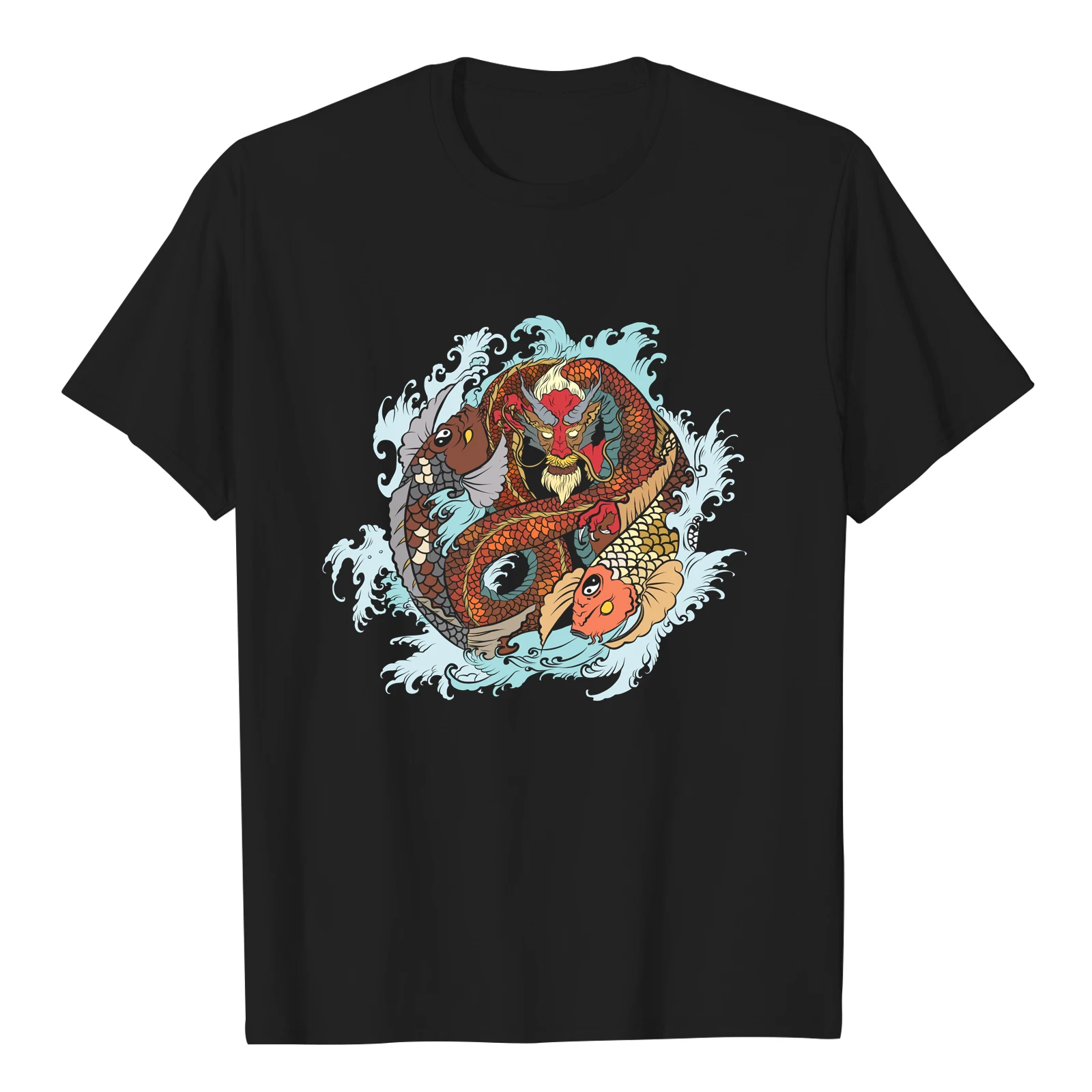 T-shirts Women Zodiac Dragon Print O-neck Short Sleeve Tees Teens Womens Harajuku High Street Tops