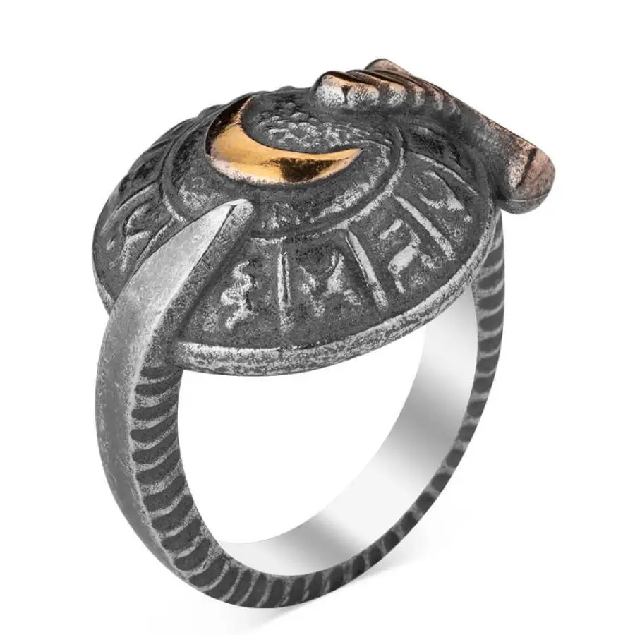 925 пробы серебряные кольца в виде меча IYI kayi Clan 12 фигурок животных Dirilis Ertugrul Gazi Thumb