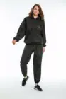 Женский спортивный костюм-сауна большого размера, спортивный костюм для тренировок, йоги, бега, утягивающие штаны и куртки