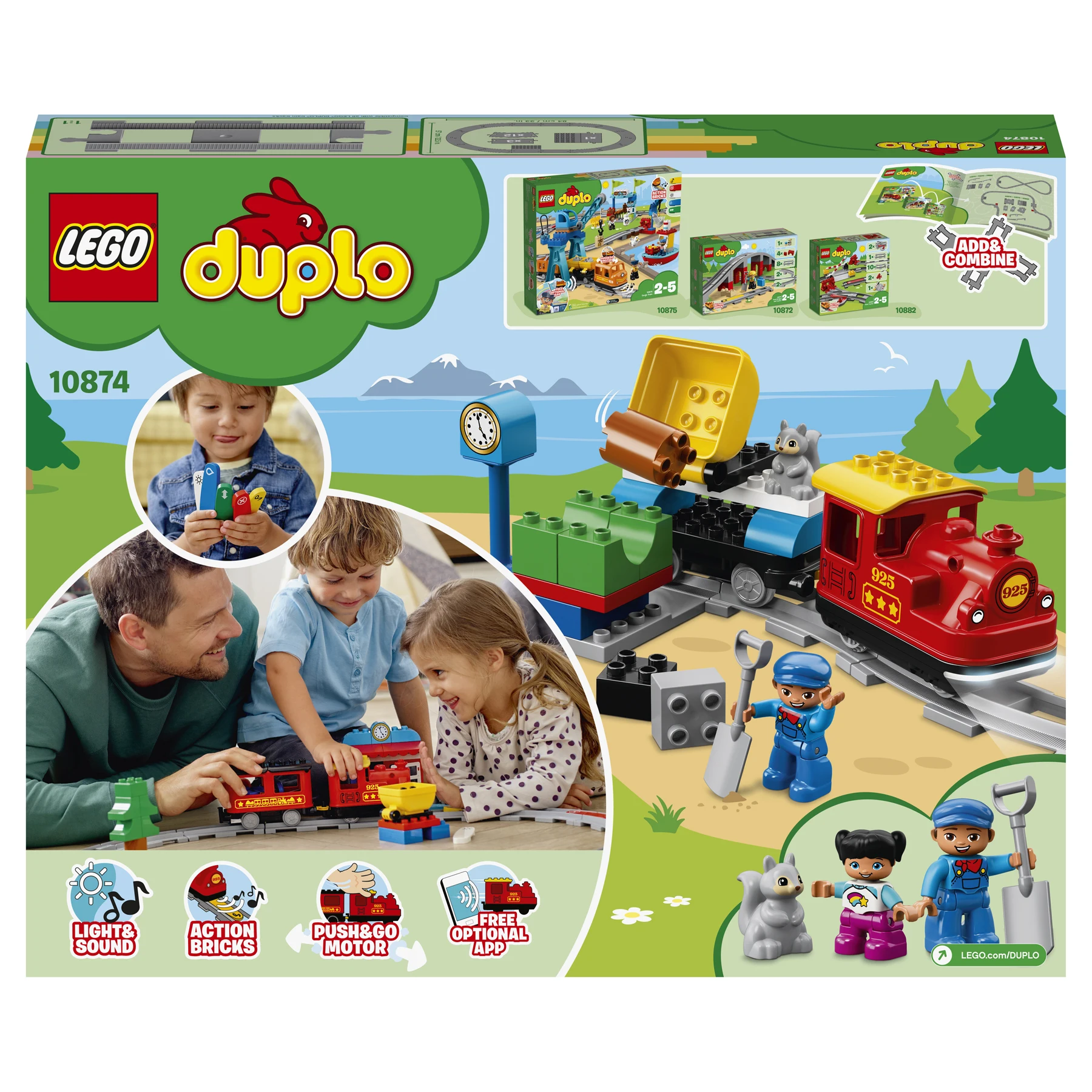 Конструктор LEGO DUPLO Town 10874 Поезд на паровой тяге | Игрушки и хобби