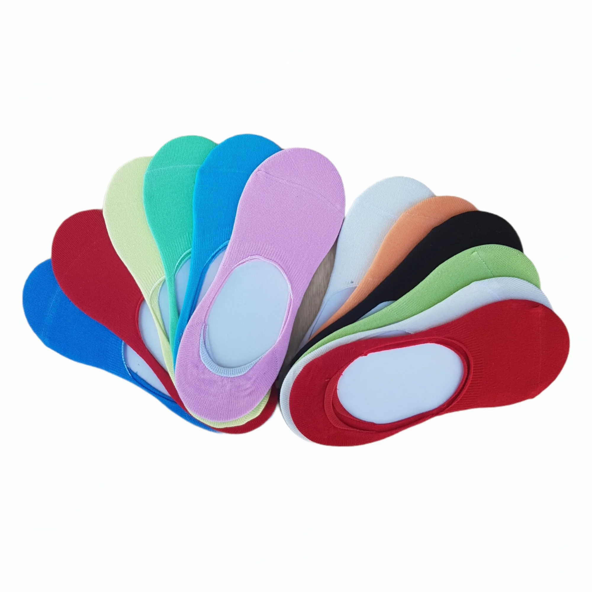 MadeM Women Cotton Boat Socks Seamless Anti-Allergic Silicone Heel Women's Stockings