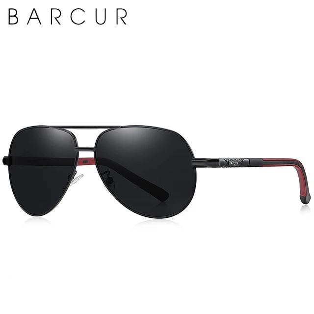 BARCUR Aluminum Vintage Men's Sunglasses Men Polarized Coating Classic Sun Glasses Women Shade Male Driving Accessories Eyewear 5