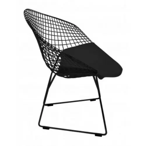 Кресло Bertoia со стразами и черной окрашенной подушкой|Стулья для кафе| |